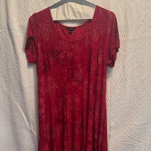 Sami & Jo Rich Red Patterned Dress